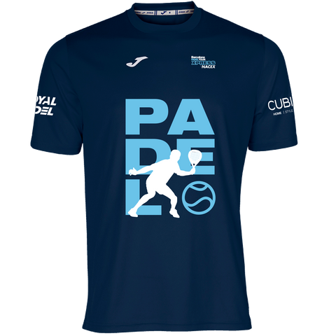 Camiseta Barcelona Padel Tour Joma hombre azul marino y dorado – BARCELONA  PADEL TOUR